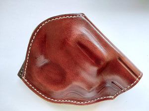 Cal38 Leather Two Position Belt Holster for Smith and Wesson 38 special Snub Nose