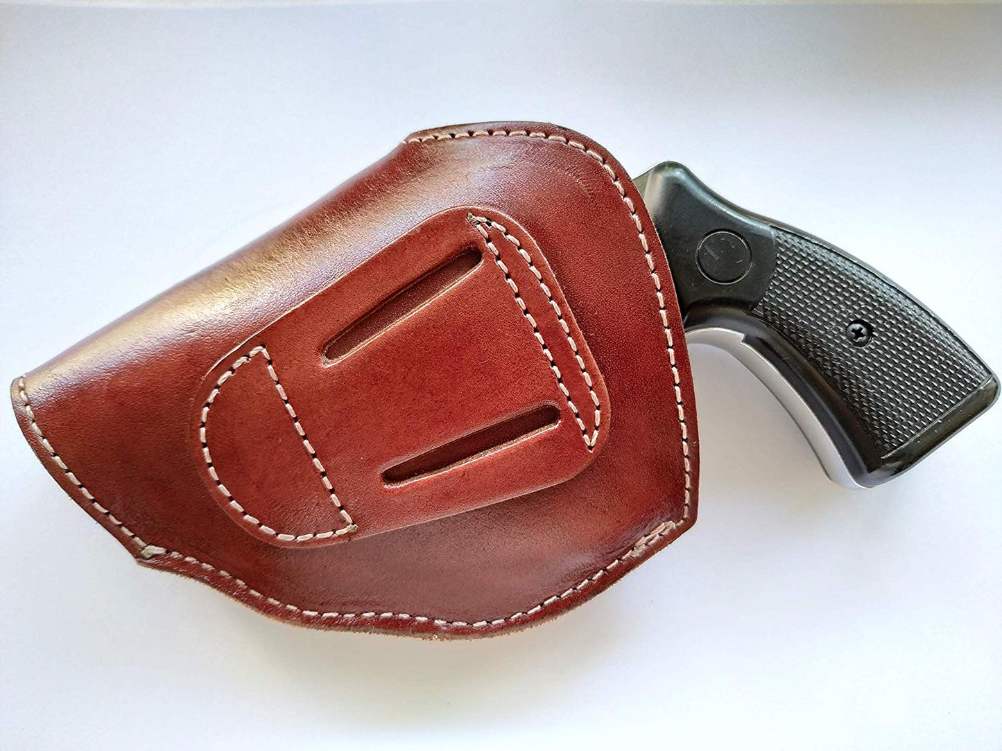 Cal38 Leather Two Position Belt open top Holster for Rock Island Armory 38 Special Snub Nose