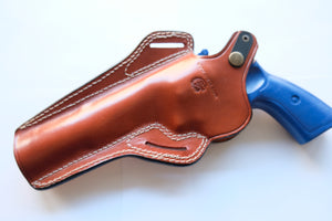  Cal38 Leather Belt owb Holster for Colt Python 357 Mag 6" Barrel