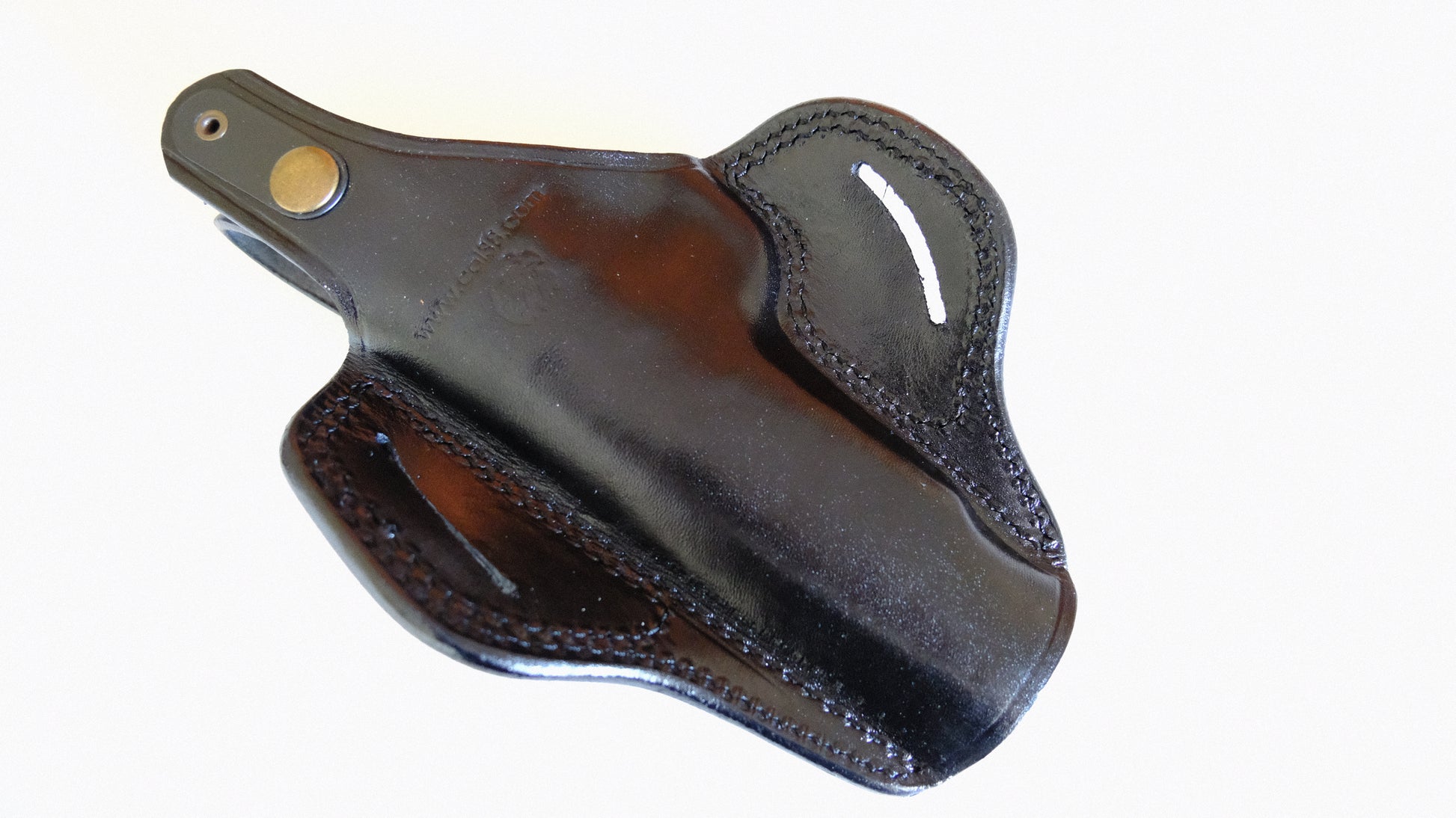Cal38 Leather Springfield 1911 Operator 45ACP Leather owb Belt Basket Weave Holster 