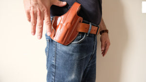 Cal38 Leather OWB Holster For I GLOCK 30