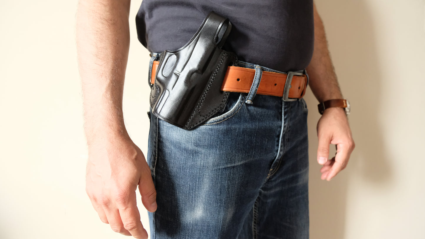 Cal38 Leather OWB Holster For I GLOCK 30