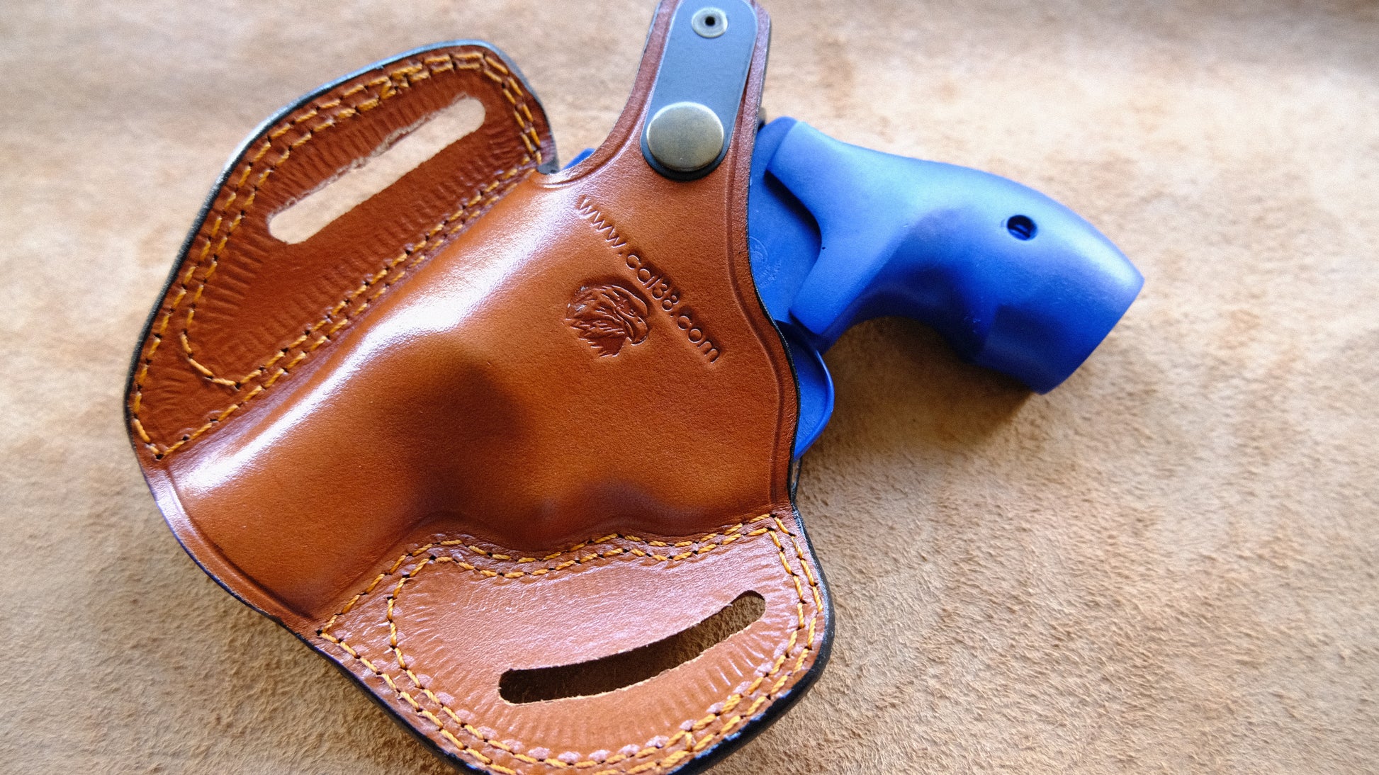 Cal38 Leather Basket Weave Belt owb Holster For Smith and Wesson J Frame 38 Special