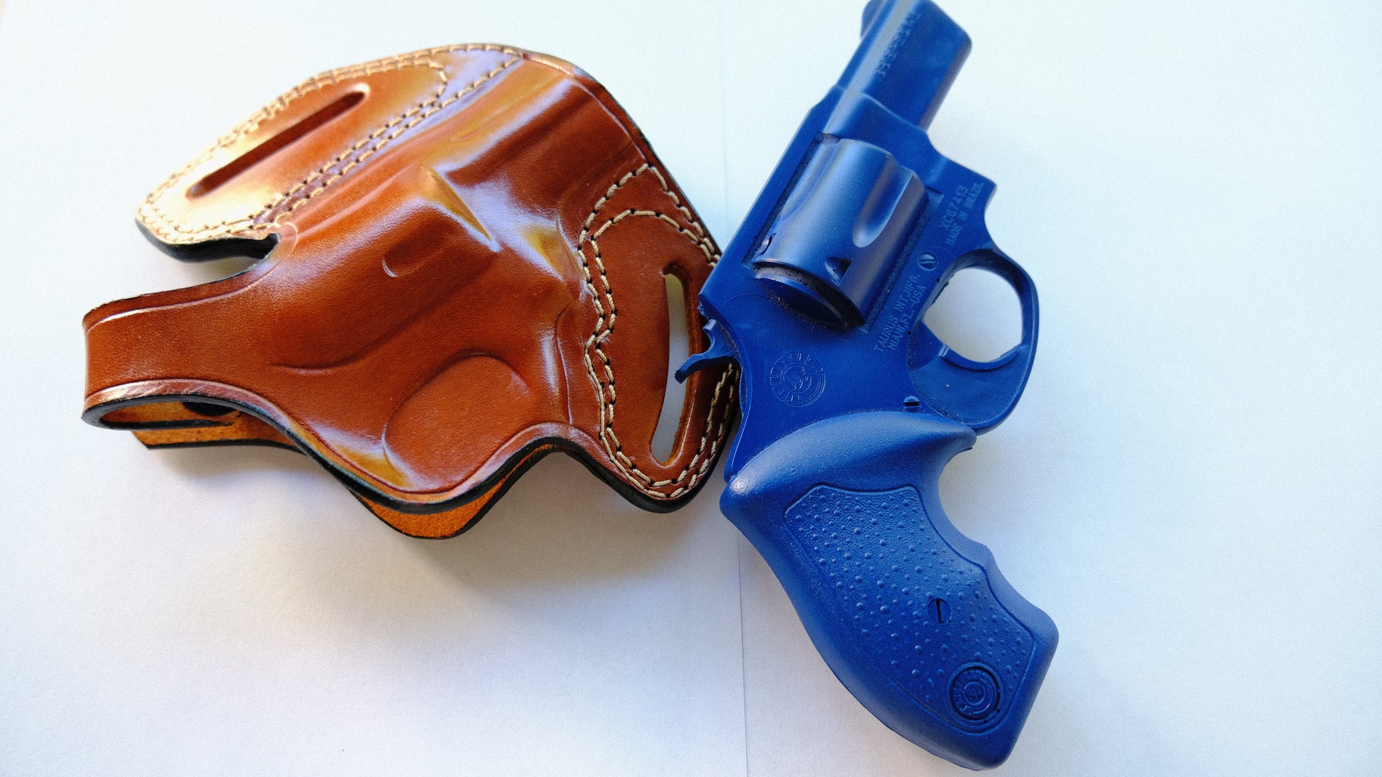 Cal38 Leather owb Holster For Taurus Model 85 .38 Special Ultra-Lite