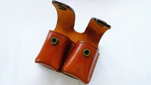 Load image into Gallery viewer, Cal38 Leather Speed Loader Double Leather Belt Pouch