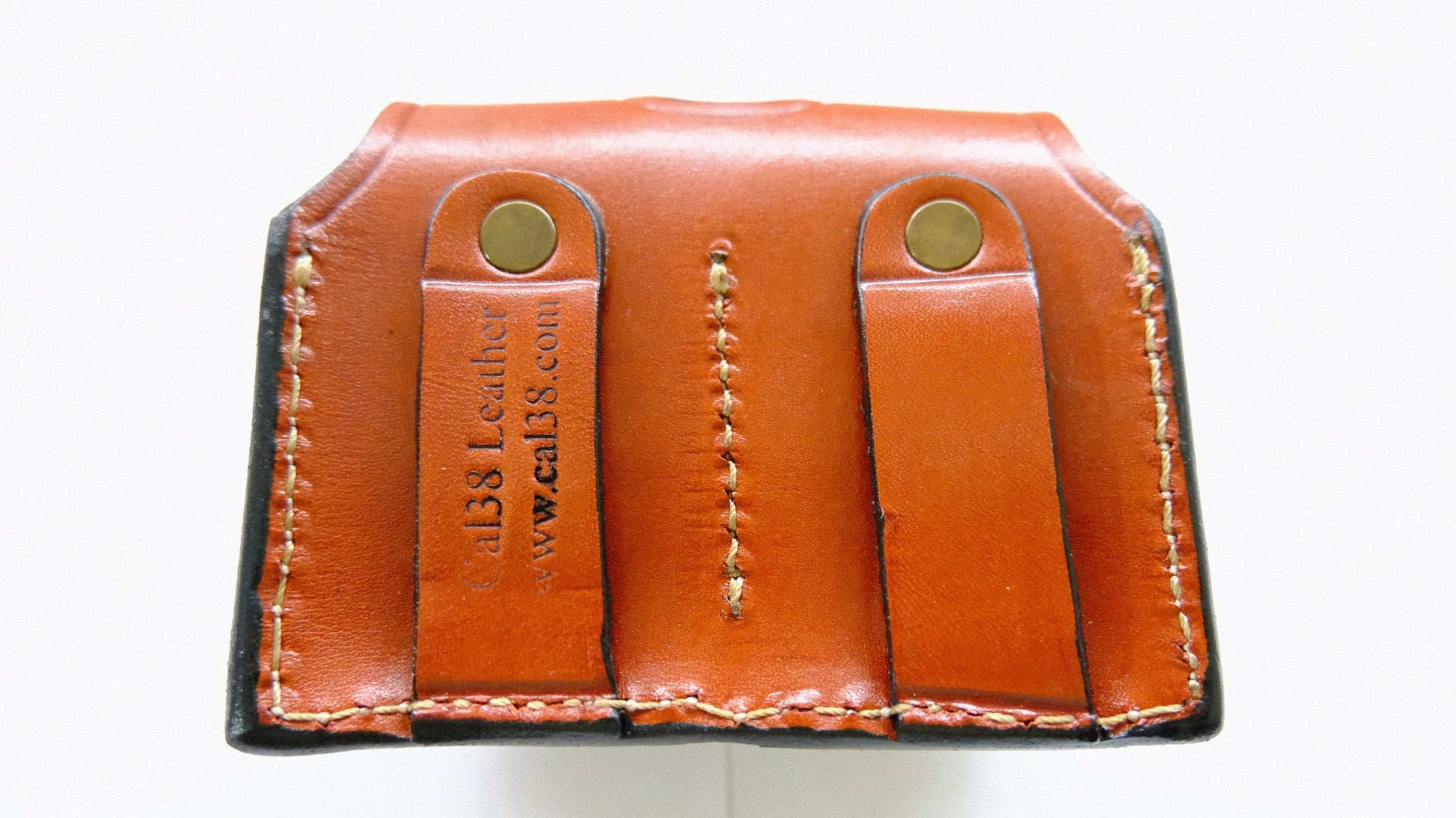 Cal38 Leather Speed Loader Double Leather Belt Pouch