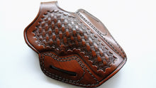 Load image into Gallery viewer, Cal38 Leather owb belt Basket Weave Holster for Colt Detective Special 3 Inch