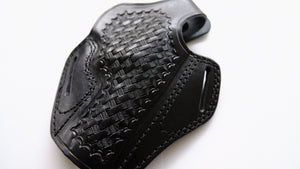 Cal38 Leather owb belt Basket Weave Holster for Colt Detective Special 3 Inch