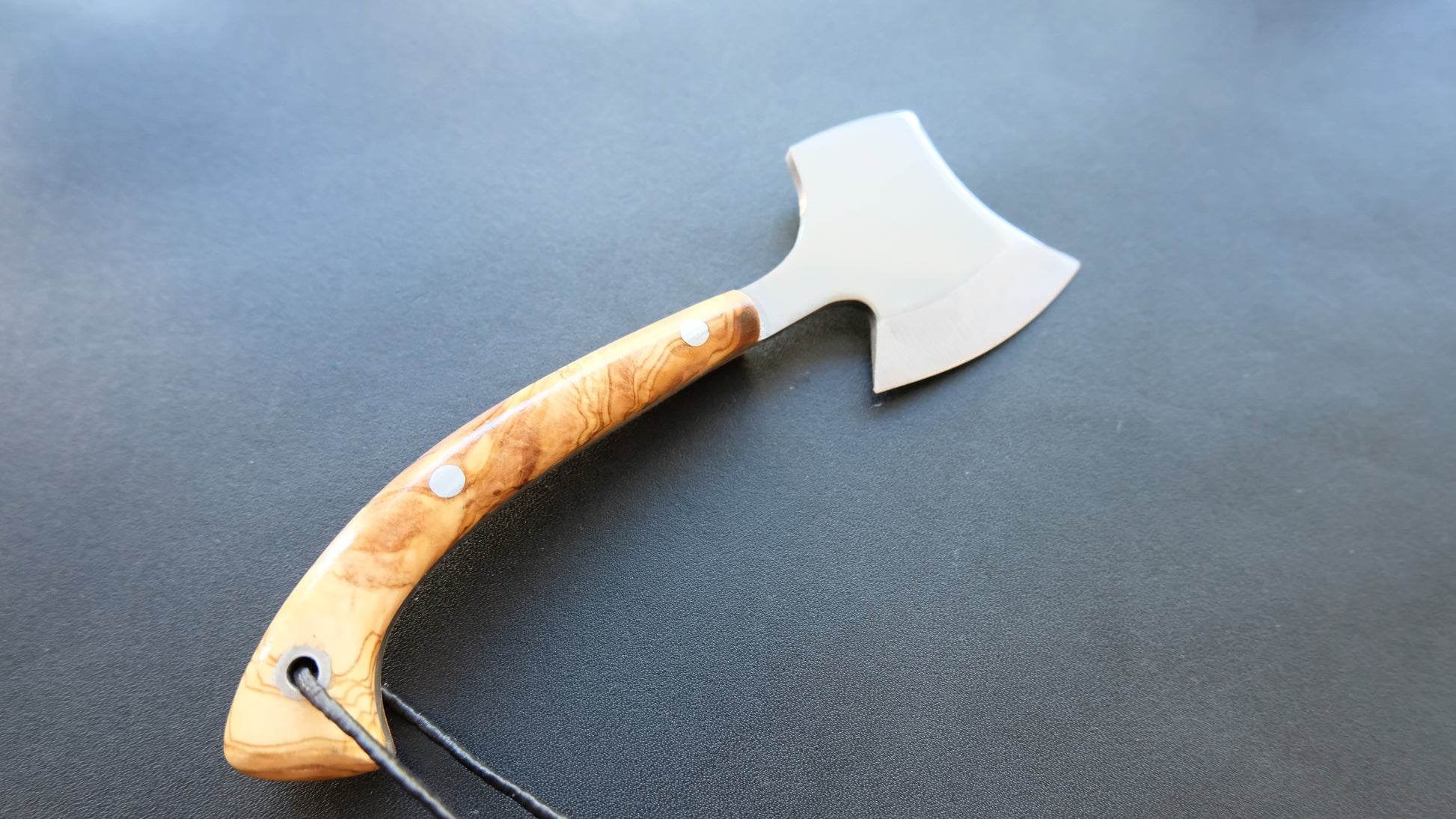 Cal38 Mini Axe Hatchet With Leather Sheath (Olive Wood Handle)