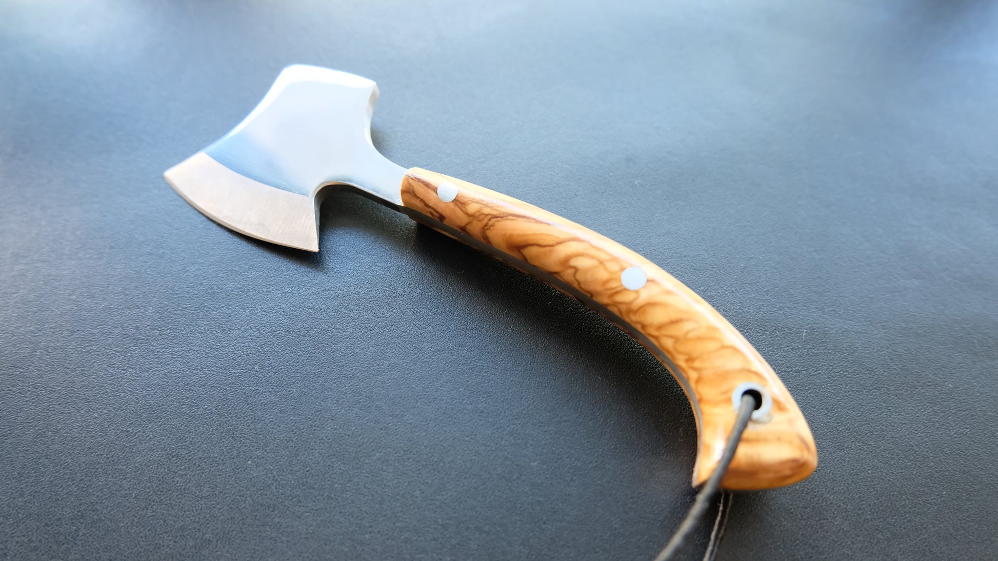 Cal38 Mini Axe Hatchet With Leather Sheath (Olive Wood Handle)