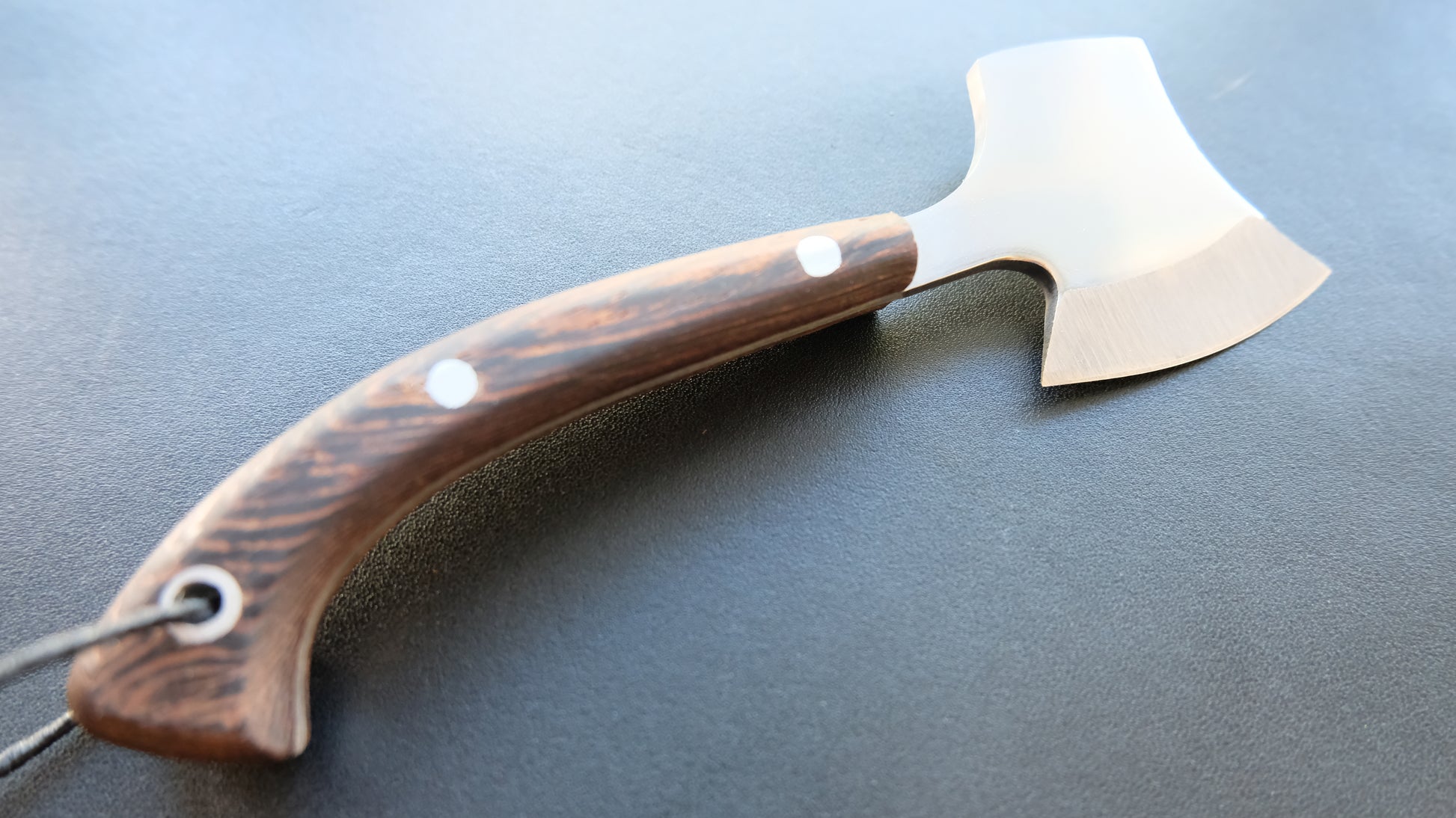 Cal38 Mini Neck Axe Hatchet With Leather Sheath (Wenge Wood Handle )