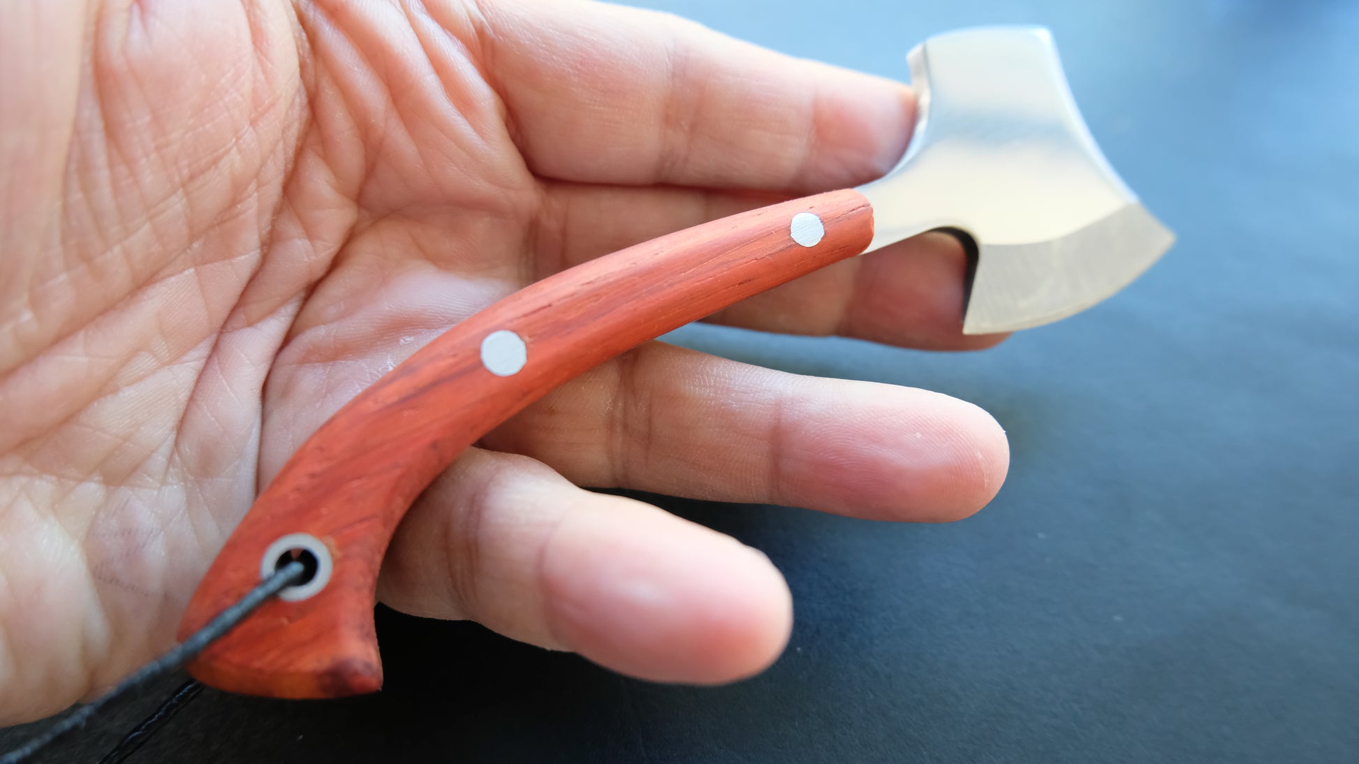 Cal38 Mini Neck Axe Hatchet Padauk Handle