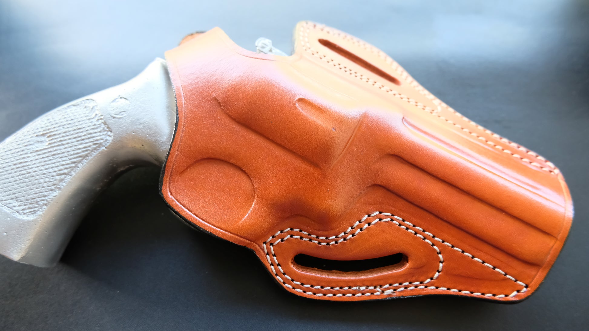 Cal38 Leather BELT Holster For Smith and Wesson 686 357 Magnum 4 inch