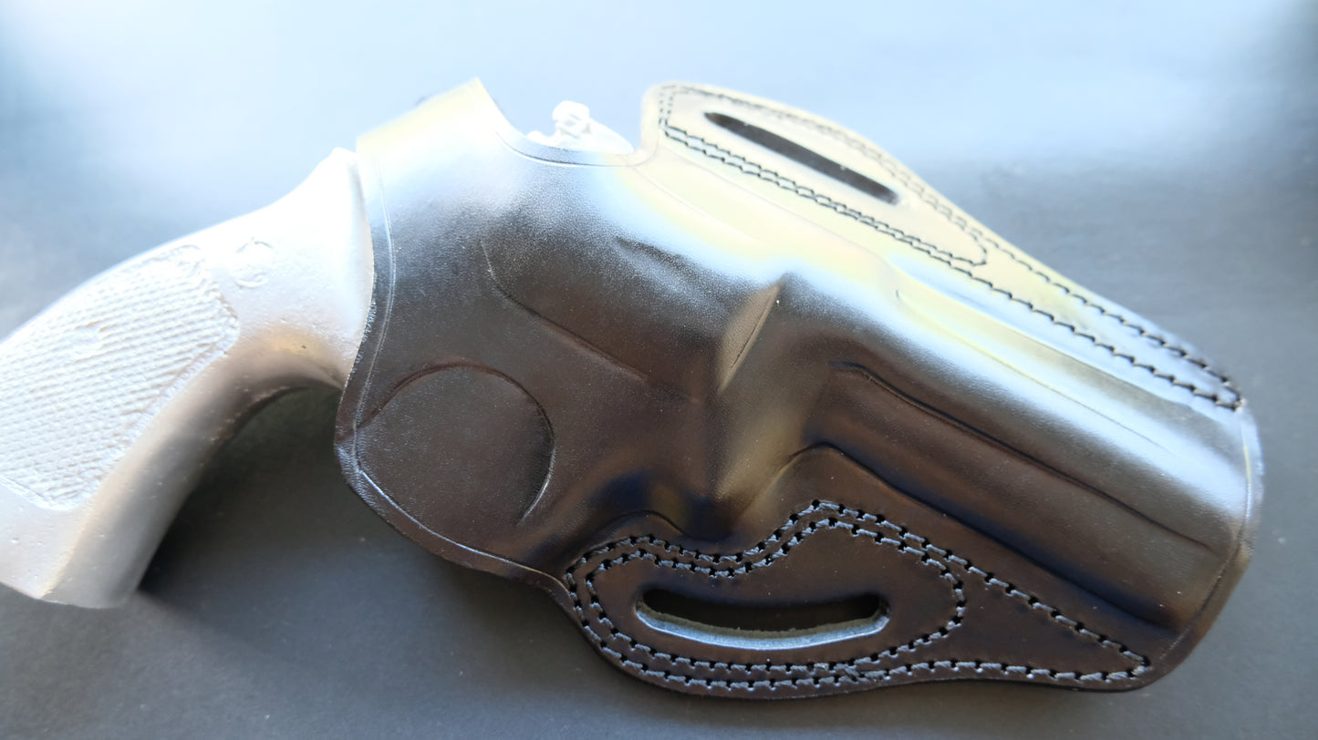 Cal38 Leather BELT Holster For Smith and Wesson 686 357 Magnum 4 inch