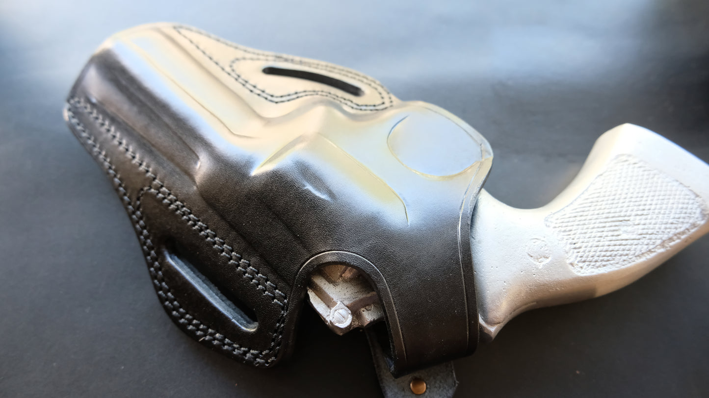 Cal38 Leather BELT Holster For Smith and Wesson 686 357 Magnum 4 inch