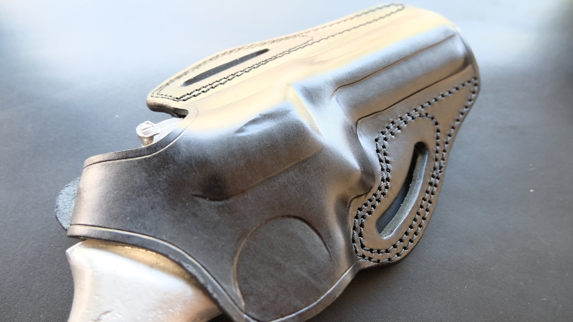 Cal38 Leather BELT Holster For Smith and Wesson 686 357 Magnum 4 inch