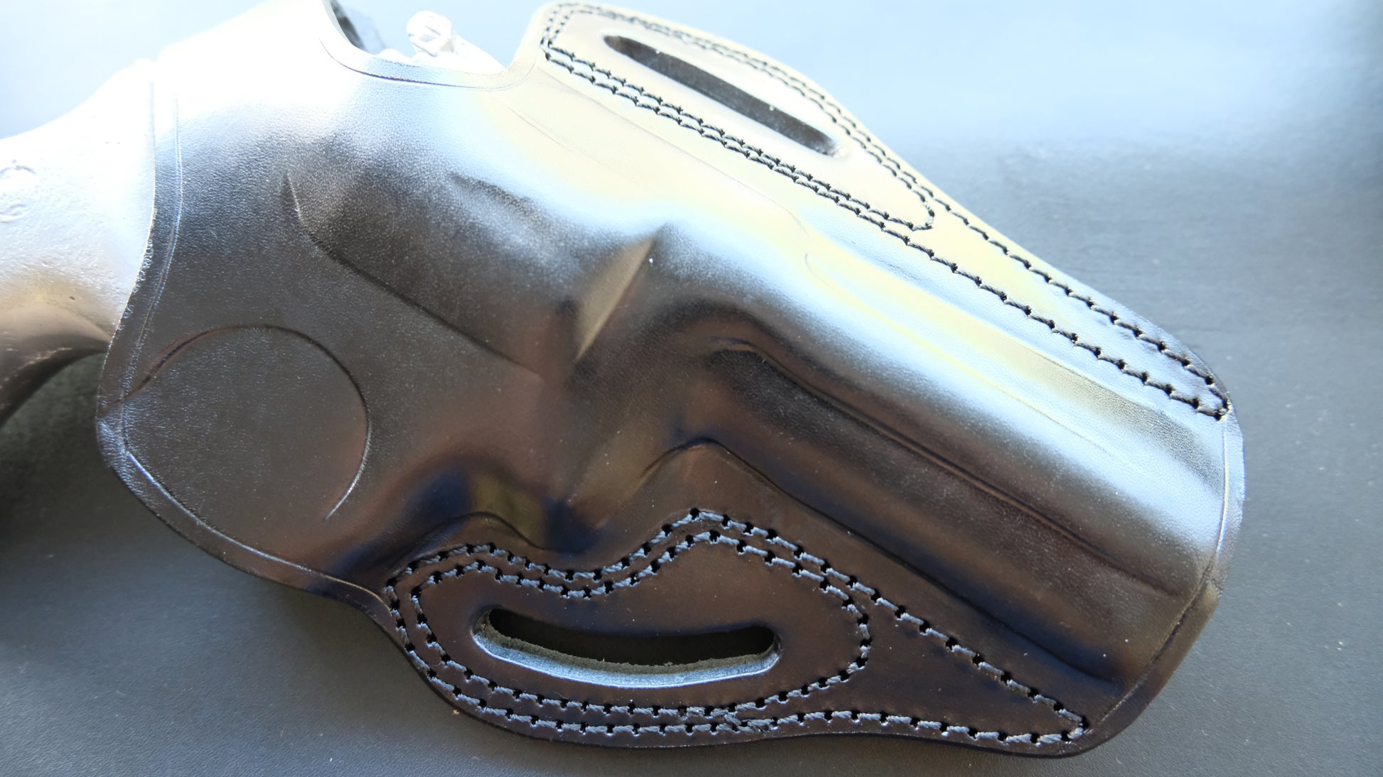 Cal38 Leather BELT Holster For Smith and Wesson 686 357 Magnum 4 inch