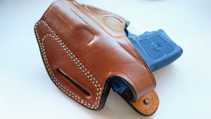  Cal38 Leather Belt OWB Holster For Smith & Wesson M&P 380 Bodygaurd