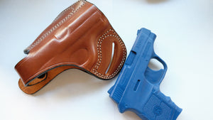  Cal38 Leather Belt OWB Holster For Smith & Wesson M&P 380 Bodygaurd