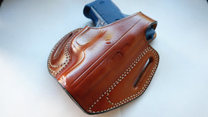 Cal38 Leather Belt OWB Holster For CZ 2075 Rami