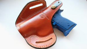 Cal38 Leather Belt OWB Holster For CZ 2075 Rami