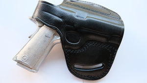 Cal38 Leather Belt Holster For Browning 1911-380 Black Label