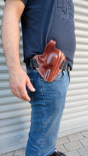 Load image into Gallery viewer, Leather Belt owb belt Holster For Taurus 605 357 Magnum 3 inch Barrel