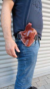 Leather Belt owb belt Holster For Taurus 605 357 Magnum 3 inch Barrel