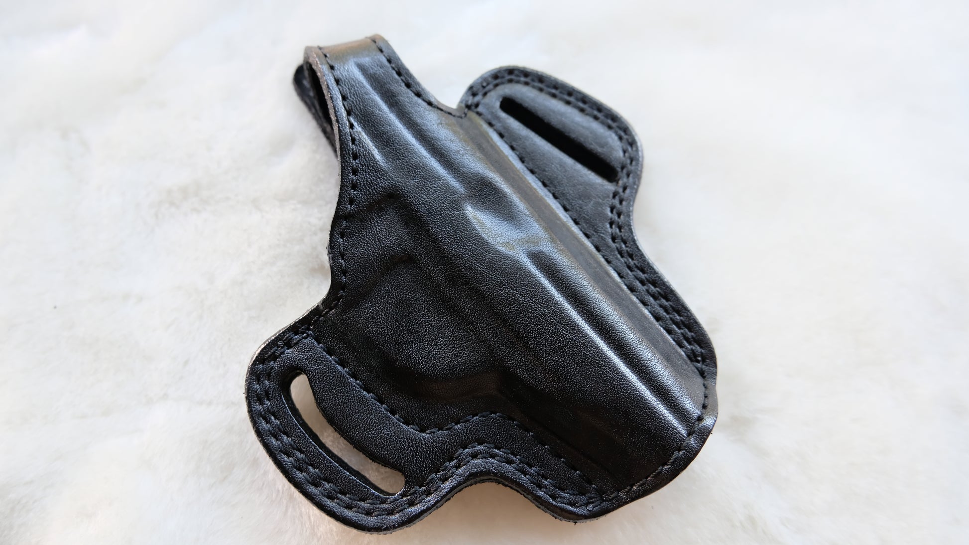 Cal38FN FN Model 1910 Short Barrel Leather Belt Custom Holster