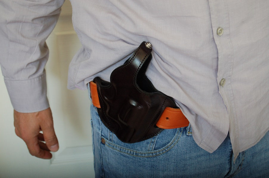 Handcrafted Leather Belt Holster for Taurus 38 special 2 inch Barrel