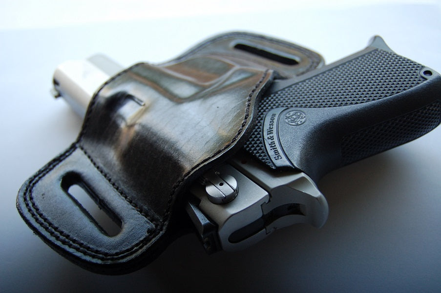 Leather Belt Slide Holster For Smith and Wesson 6906