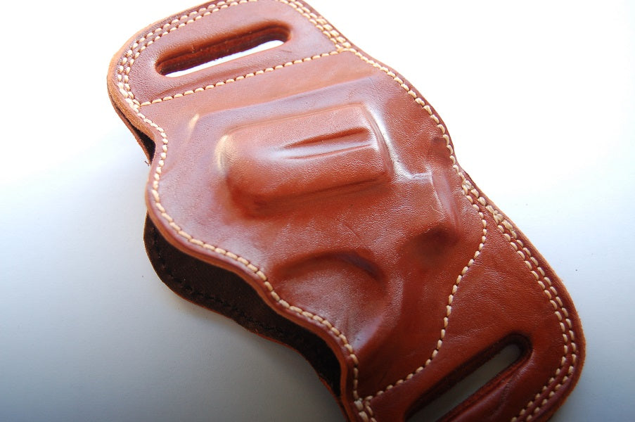 Leather Belt Slide Holster For Ruger SP 101 357 Magnum Snub Nose