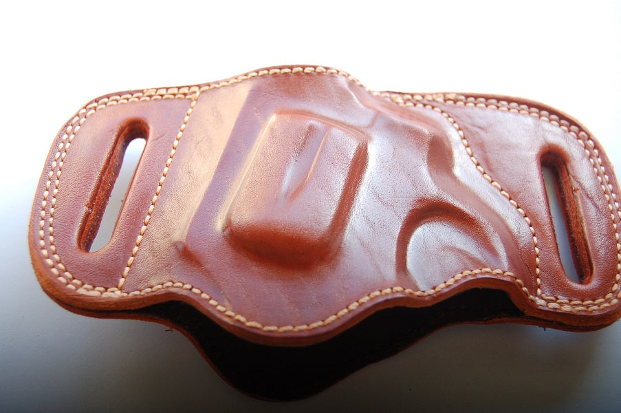 Leather Belt Slide Holster For Ruger SP 101 357 Magnum Snub Nose