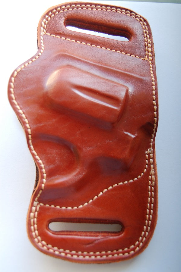 Leather Belt Slide Holster For Ruger SP 101 357 Magnum Snub Nose