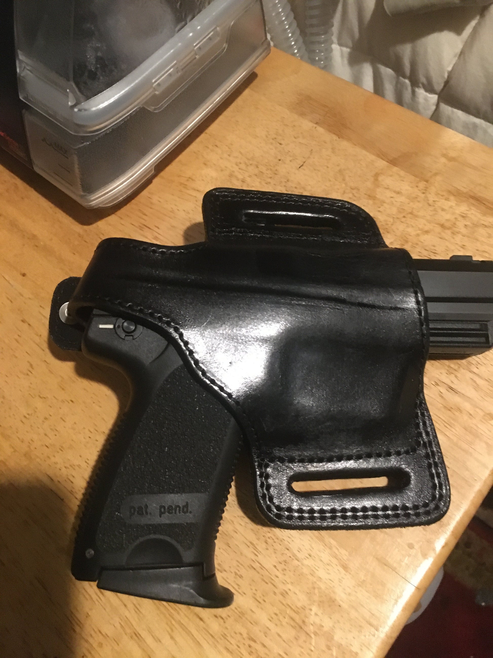 Cal38 | Leather Belt owb Holster For Heckler & Koch usp compact 40SW