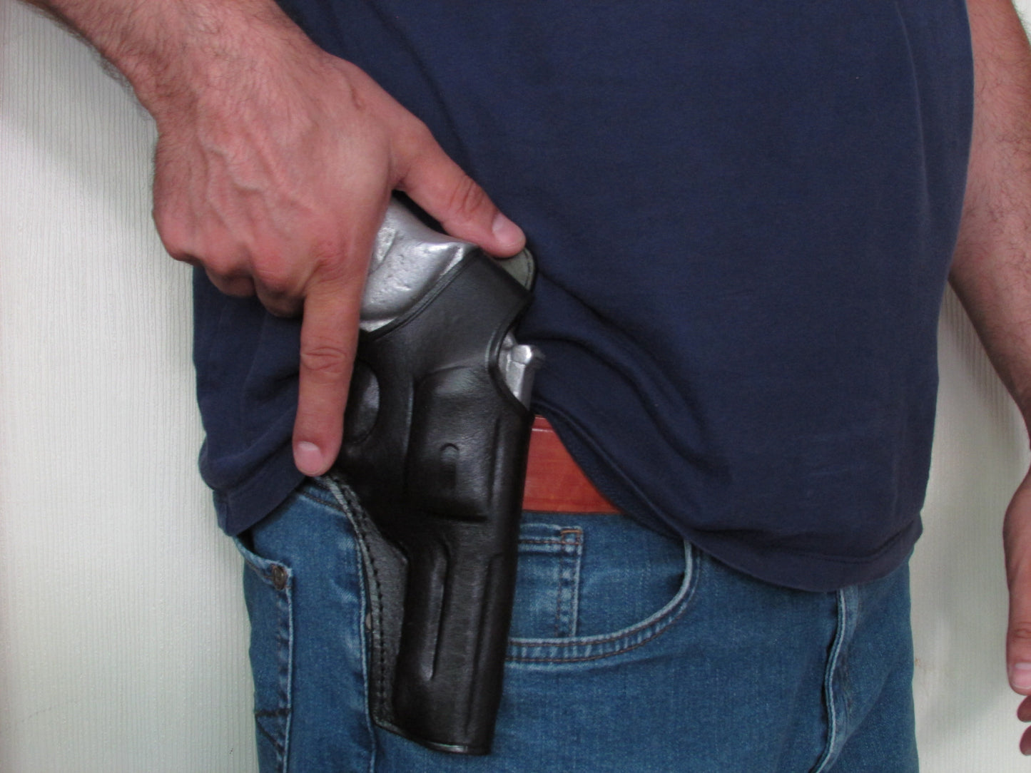 Cal38 | Leather Cross Draw Holster For Smith and Wesson 686 4 inch Barrel