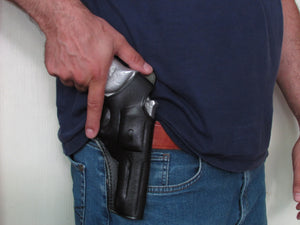 Cal38 | Leather Cross Draw Holster For Smith and Wesson 686 4 inch Barrel