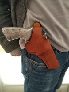  Cal38 | Leather Cross Draw Holster For Smith and Wesson 686 4 inch Barrel