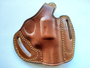 Leather Belt owb Holster For Smith and Wesson Model 36 38 special (R.H)