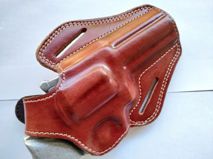 Leather Belt owb Holster For Colt Trooper 357 Magnum 4 inch barrel