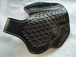 Cal38 | Leather Belt owb Basket Weave Holster Smith and Wesson 686 
