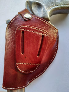 Cal38 | Leather Two Position Belt Holster For Smith and Wesson 686 Snub Nose 