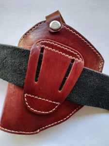 Cal38 | Leather Two Position Belt Holster For Smith and Wesson 686 Snub Nose 
