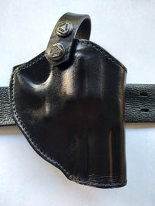 Cal38 | Leather Two Position Belt Holster For Smith and Wesson 686 Snub Nose 