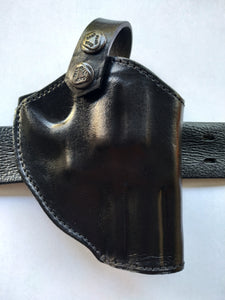 Cal38 | Leather Two Position Belt Holster For Smith and Wesson 686 Snub Nose 