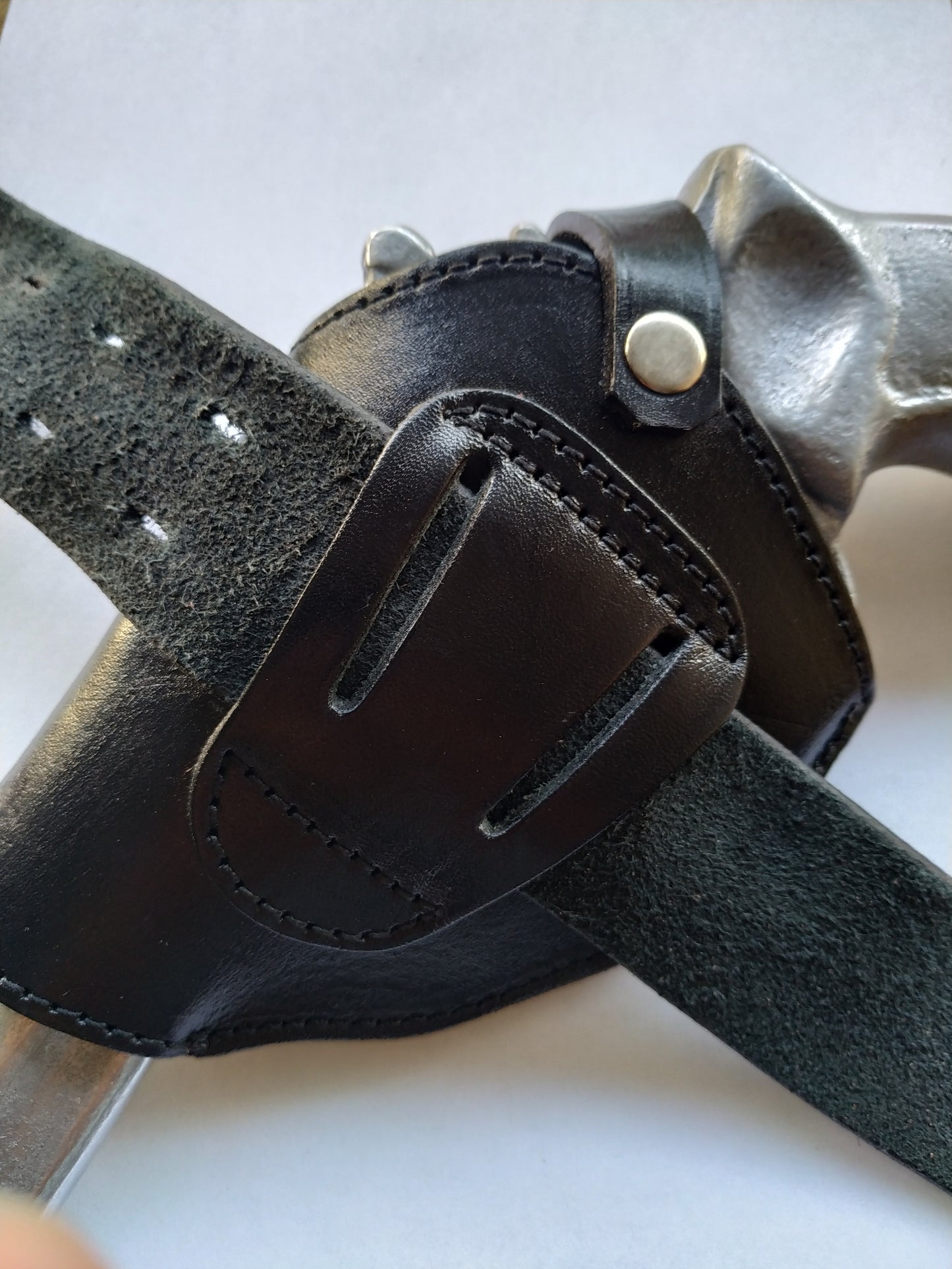 Cal38 | Leather Two Position Belt Holster For Smith and Wesson 686 Snub Nose 
