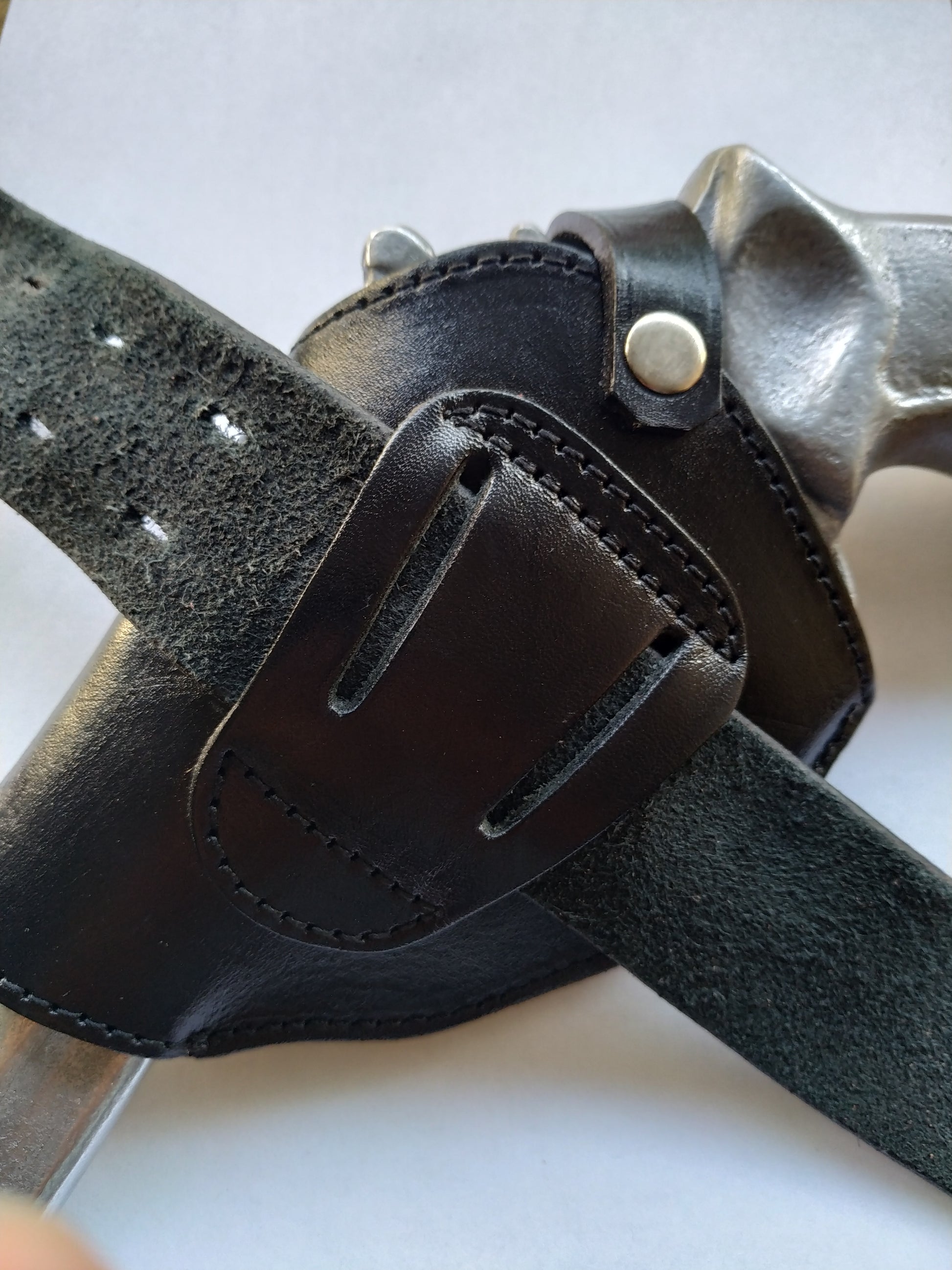 Cal38 | Leather Two Position Belt Holster For Smith and Wesson 686 Snub Nose 