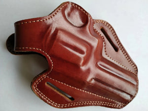 Cal38 Leather | 357 Magnum Revolver 4 inch Barrel Leather Belt OWB Holster
