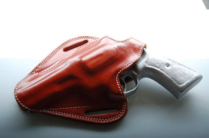 Cal38 Leather owb belt Holster For Colt King Cobra 357 Magnum 4" Barrel