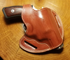 Handcrafted Leather Belt Holster for Ruger SP101 Standard .357 Magnum Revolver